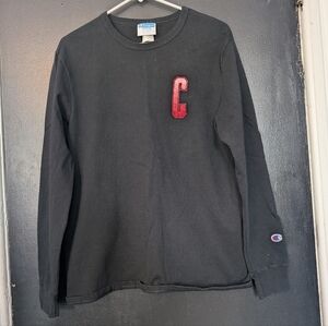 Champion Shirt Black Long Sleeve Shirt Men's